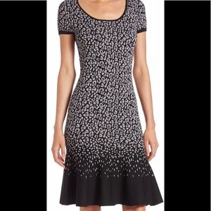 Rebecca Taylor knit leopard print dress